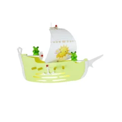 Elobra No. 126394 Pendelleuchte Segelschiff mit Fröschen, Lindgrün