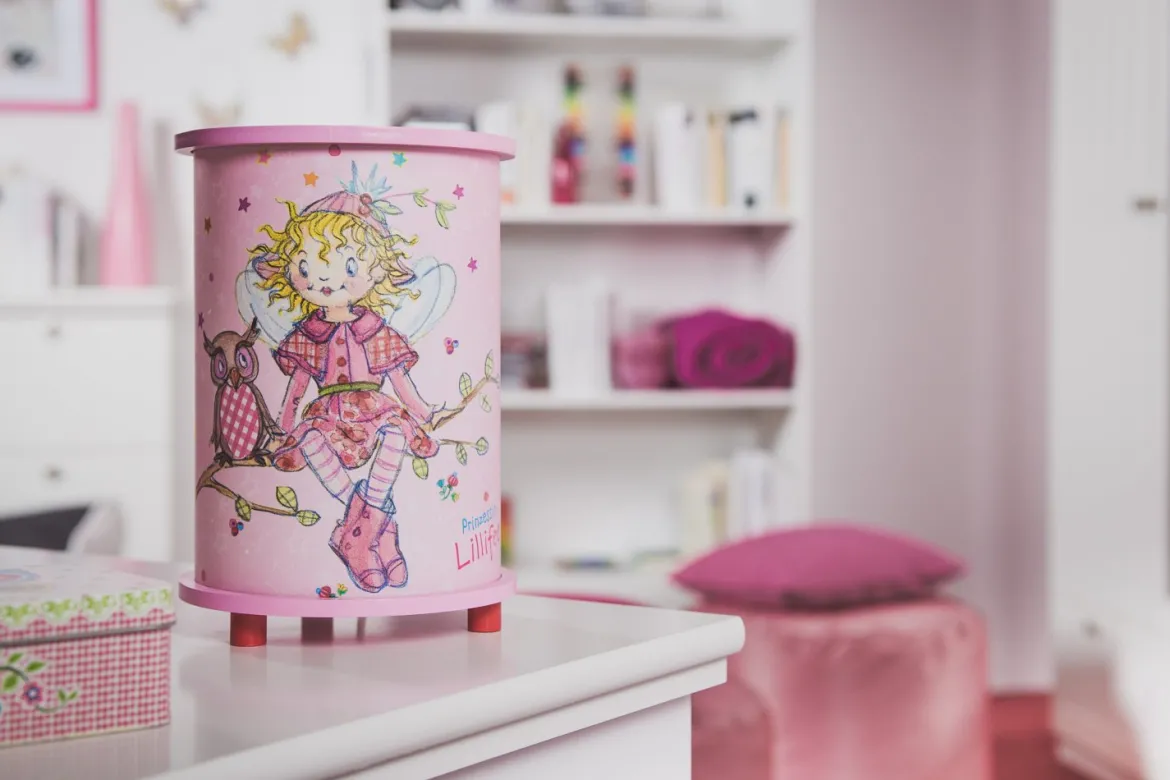 Elobra No. 139417 Tischleuchte Prinzessin Lillifee mit Eule 1-flammig Rosa