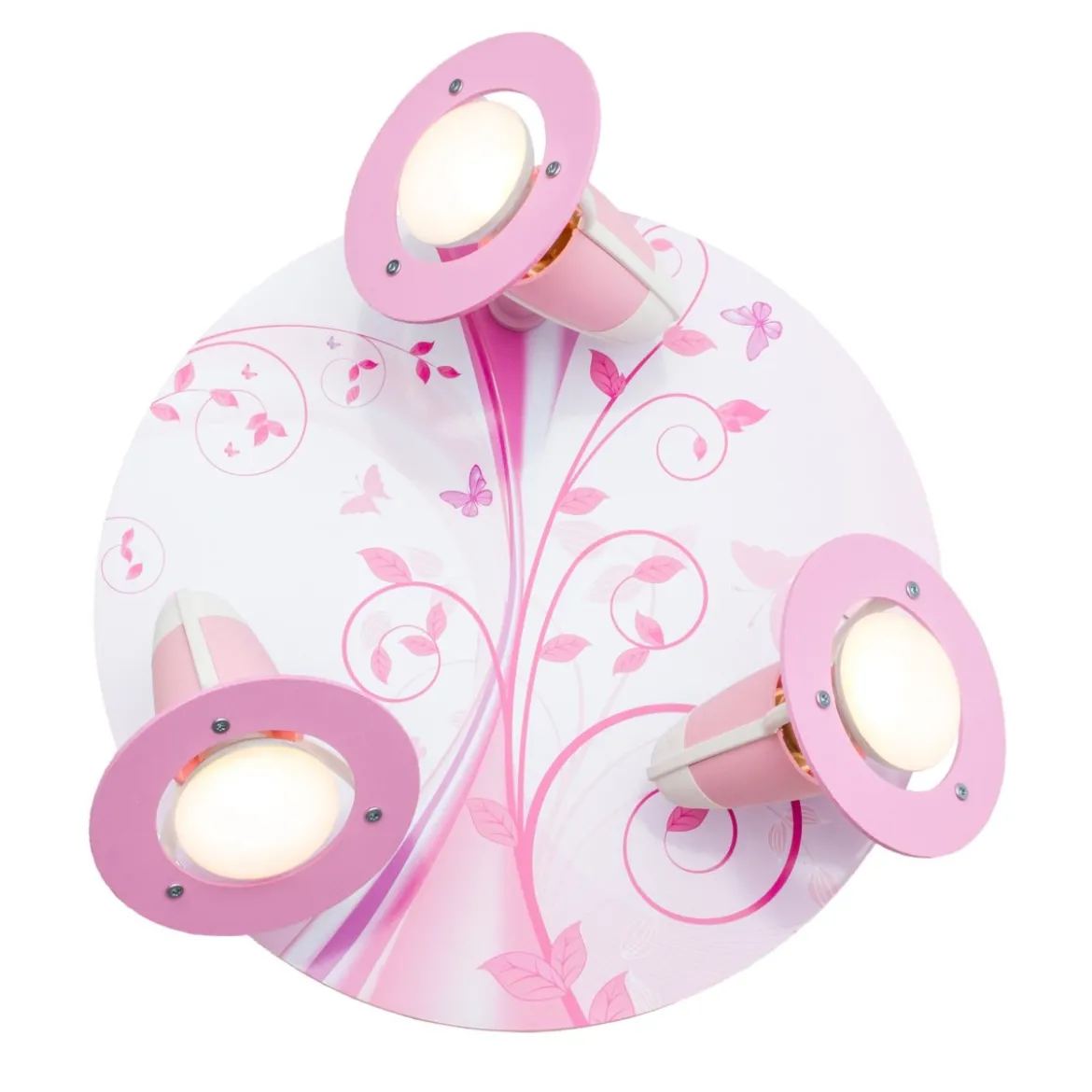 Elobra No. 131510 Wand- und Deckenleuchte Phantasie 3-flammig, Rosa
