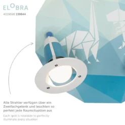 Elobra 139844 Spot Rondell Dinopoly 3-flammig blau E14