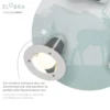 Elobra 139547 Spot Rondell Scandi Wald 3-flammig mintgrün E14