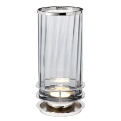 Elstead Arno Tischlampe Rauchglas poliertes Nickel