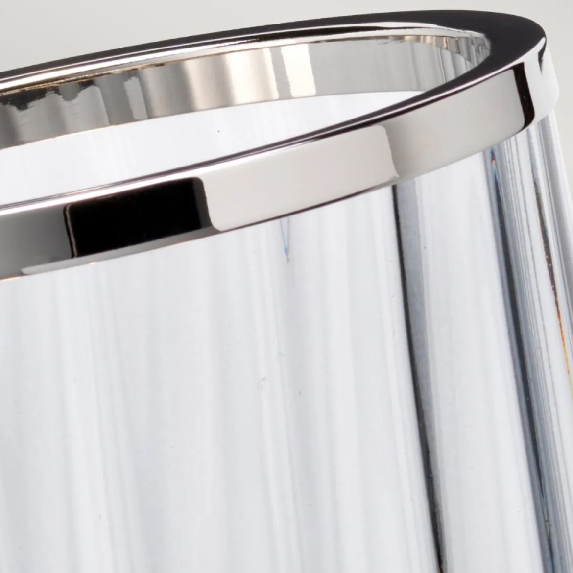 Elstead Arno Tischlampe Rauchglas poliertes Nickel