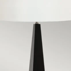 Elstead Ascent Tischleuchte schwarz Lampenschirm weiss E27