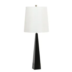 Elstead Ascent Tischleuchte schwarz Lampenschirm weiss E27