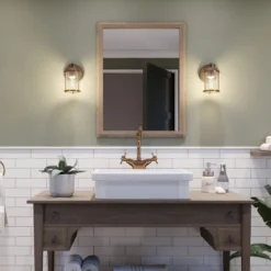 Elstead Ashland Bay Light Wandleuchte Messing klar
