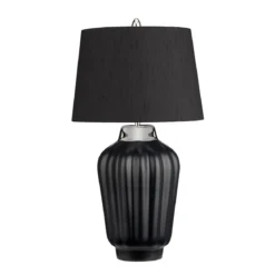 Elstead Bexley 1 Light Tischlampe schwarz nickel poliert 56cm