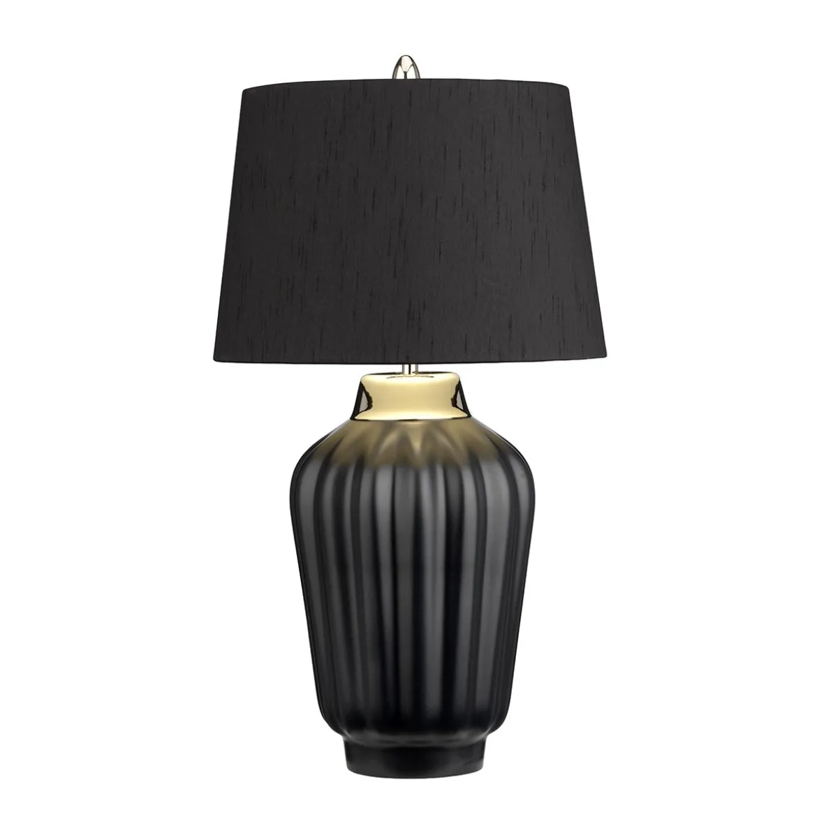 Elstead Bexley 1 Light Tischlampe schwarz nickel poliert 56cm