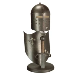 Elstead Crusader Tischlampe bronze poliert