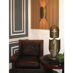Elstead Crusader Tischlampe bronze poliert