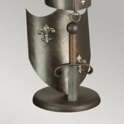 Elstead Crusader Tischlampe bronze poliert