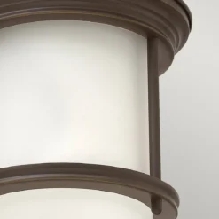 Elstead Hadrian 1 Light Deckenleuchte Opalglas ölgeriebene Bronze