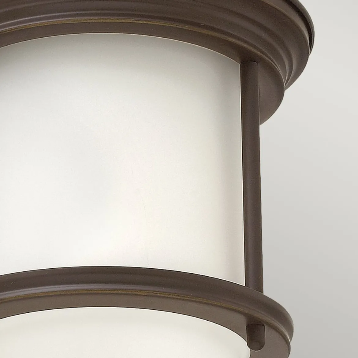 Elstead Hadrian 1 Light Deckenleuchte Opalglas ölgeriebene Bronze