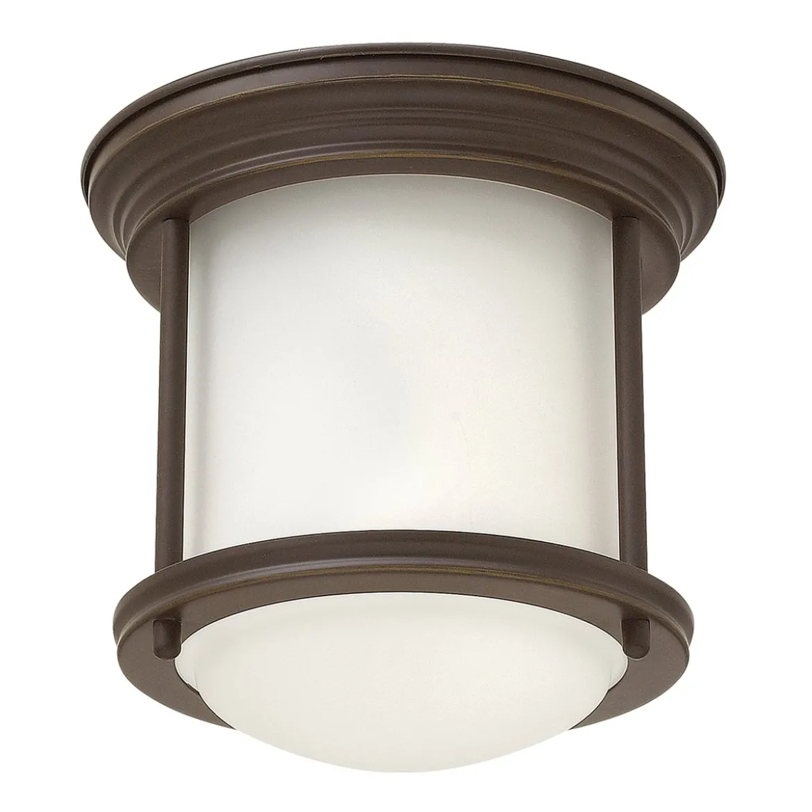 Elstead Hadrian 1 Light Deckenleuchte Opalglas ölgeriebene Bronze