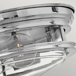Elstead Hadrian 2 Light Deckenleuchte Glas klar Chrom