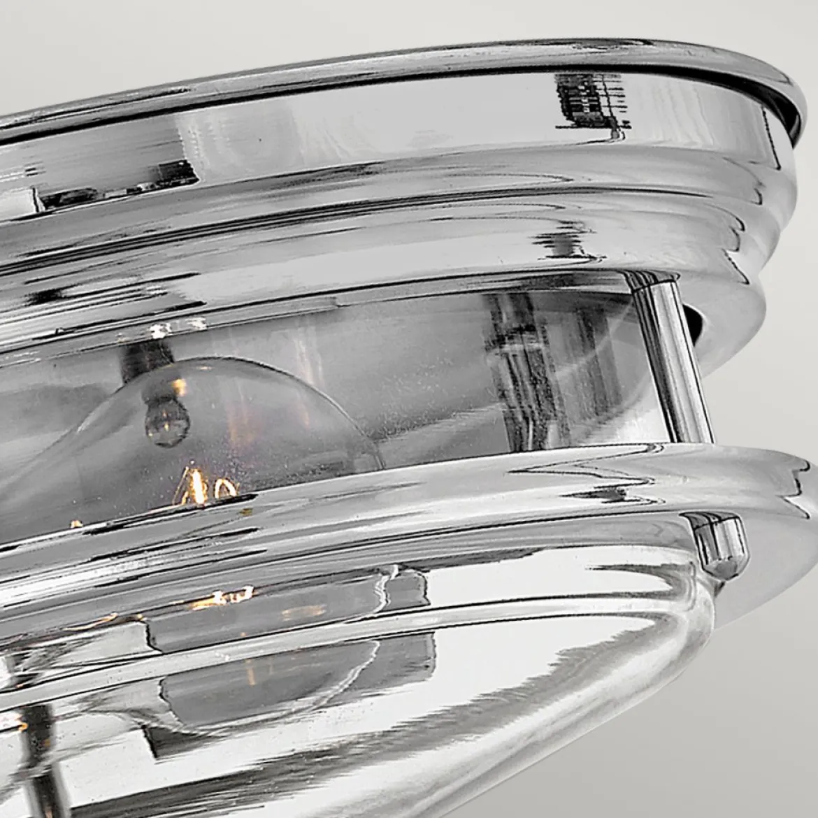 Elstead Hadrian 2 Light Deckenleuchte Glas klar Chrom