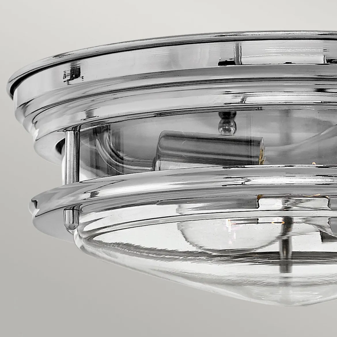 Elstead Hadrian 2 Light Deckenleuchte Glas klar Chrom