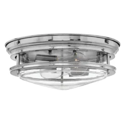 Elstead Hadrian 2 Light Deckenleuchte Glas klar Chrom