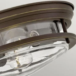 Elstead Hadrian 2 Light Deckenleuchte Glas klar ölgeriebene Bronze