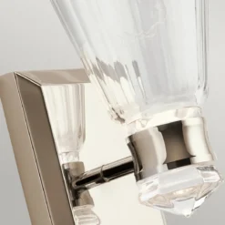 Elstead Kayva LED Wandleuchte 1-flammig Nickel klar IP44