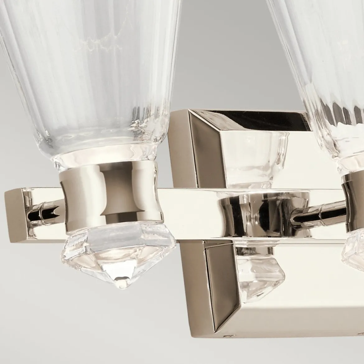 Elstead Kayva LED Wandleuchte 3-flammig Nickel klar IP44