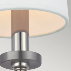 Elstead LED Wandleuchte Felixstowe chrom Schirm weiß