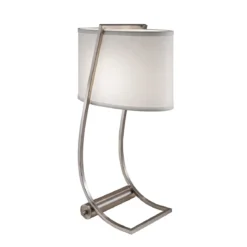 Elstead Lex 1 Light Tischlampe gebürsteter Stahl
