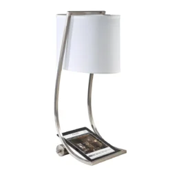 Elstead Lex 1 Light Tischlampe gebürsteter Stahl