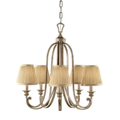 Elstead Lighting Abbey 5-Light Kronleuchte Beige 5-flammig E14