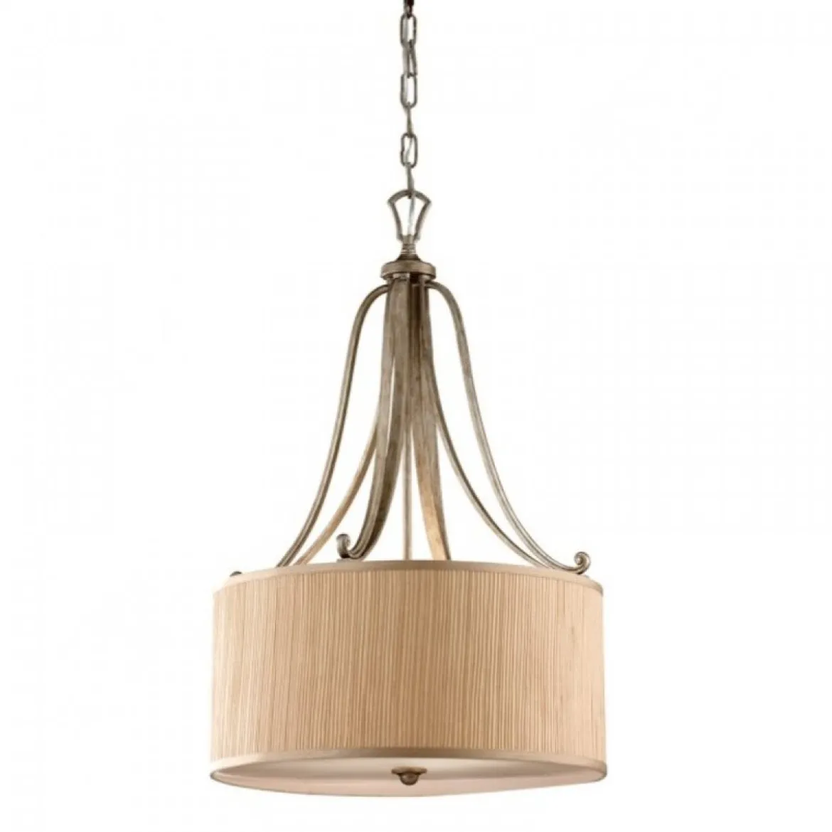 Elstead Lighting Abbey 3-Light Pendelleuchte Beige 3-flammig E27