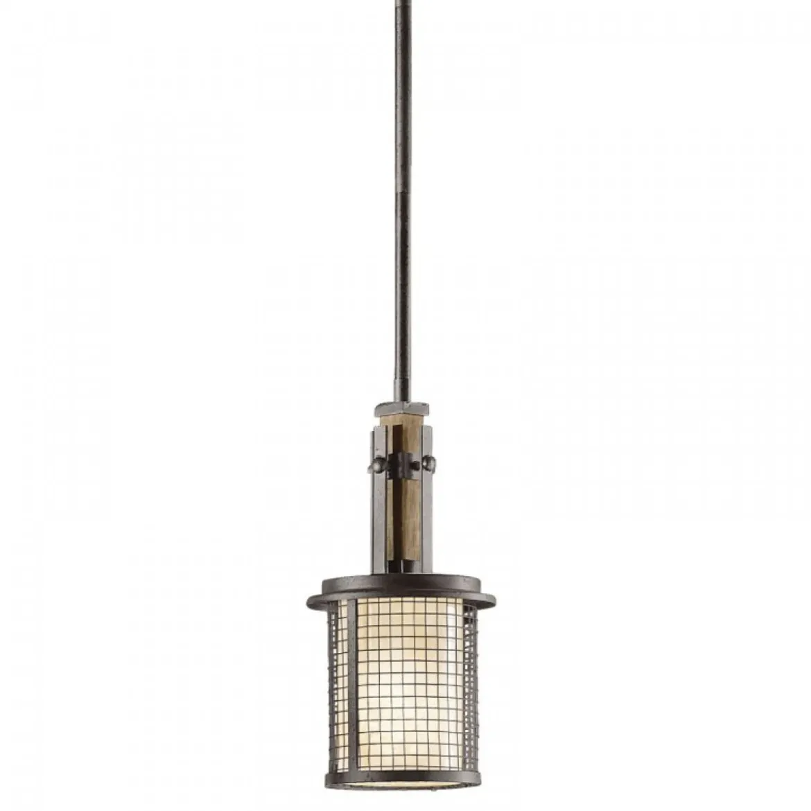 Elstead Lighting Ahrendale 1-Light Pendelleuchte Mini 1-flammig E27 stahlgrau