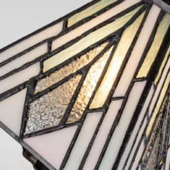 Elstead Lighting Alderley Tischleuchte Small 1-Light Bronze E14 Tiffany mehrfarbig