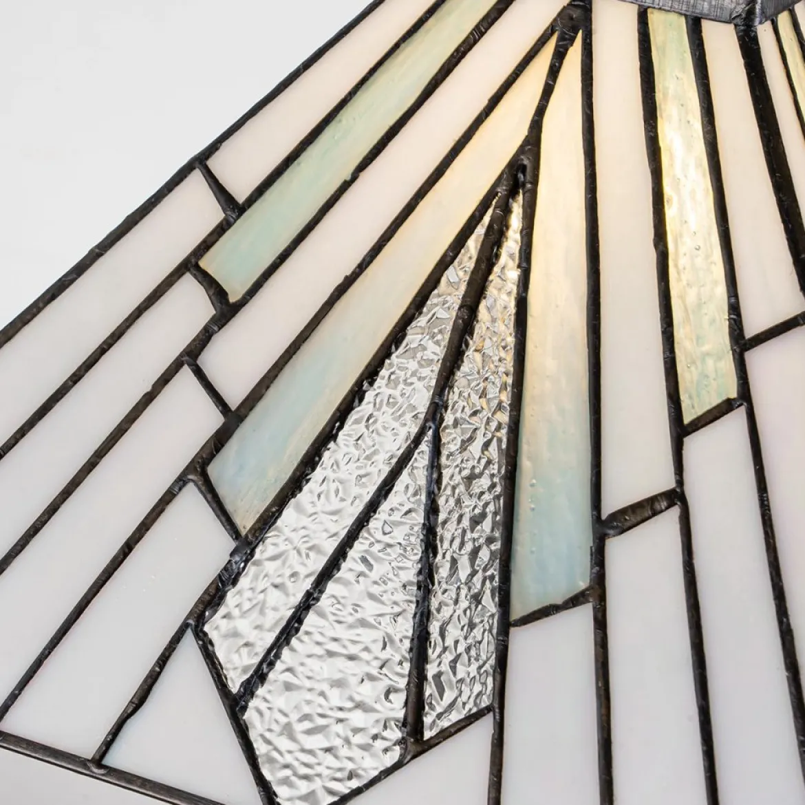 Elstead Lighting Alderley Tischleuchte Large 1-Light Bronze E27 Tiffany mehrfarbig
