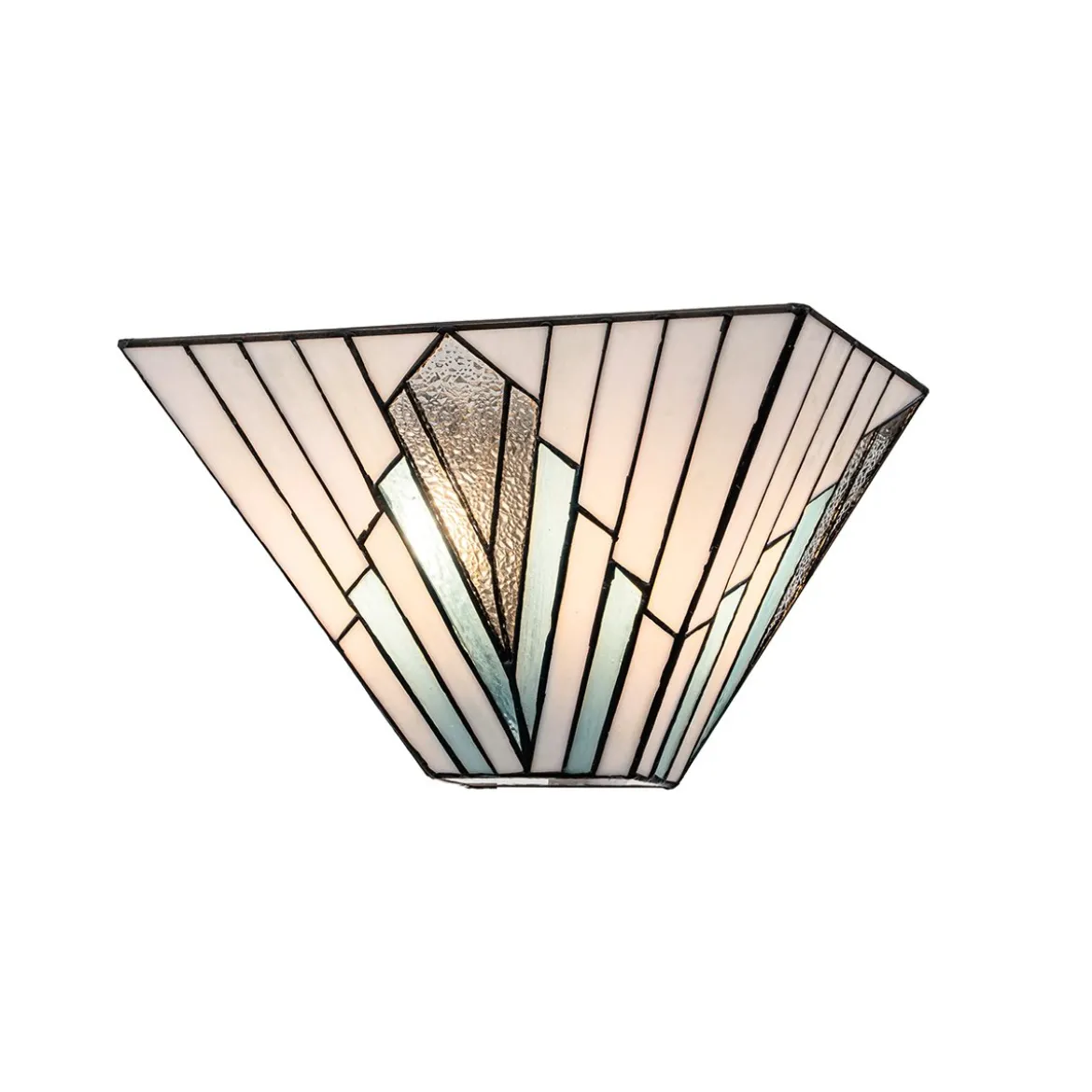 Elstead Lighting Alderley Wandleuchte Uplight 2-Light Bronze E14 Tiffany mehrfarbig