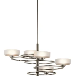 Elstead Lighting Aleeka B 5-Light Kronleuchter 5-flammig Silbergrau