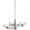 Elstead Lighting Aleeka 3-Light Kronleuchter 3-flammig Silbergrau