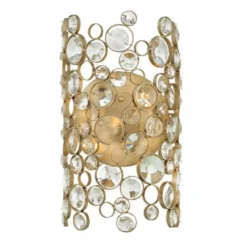 Elstead Lighting Anya 2-Light Wandleuchte 2-flammig Blattsilber E14