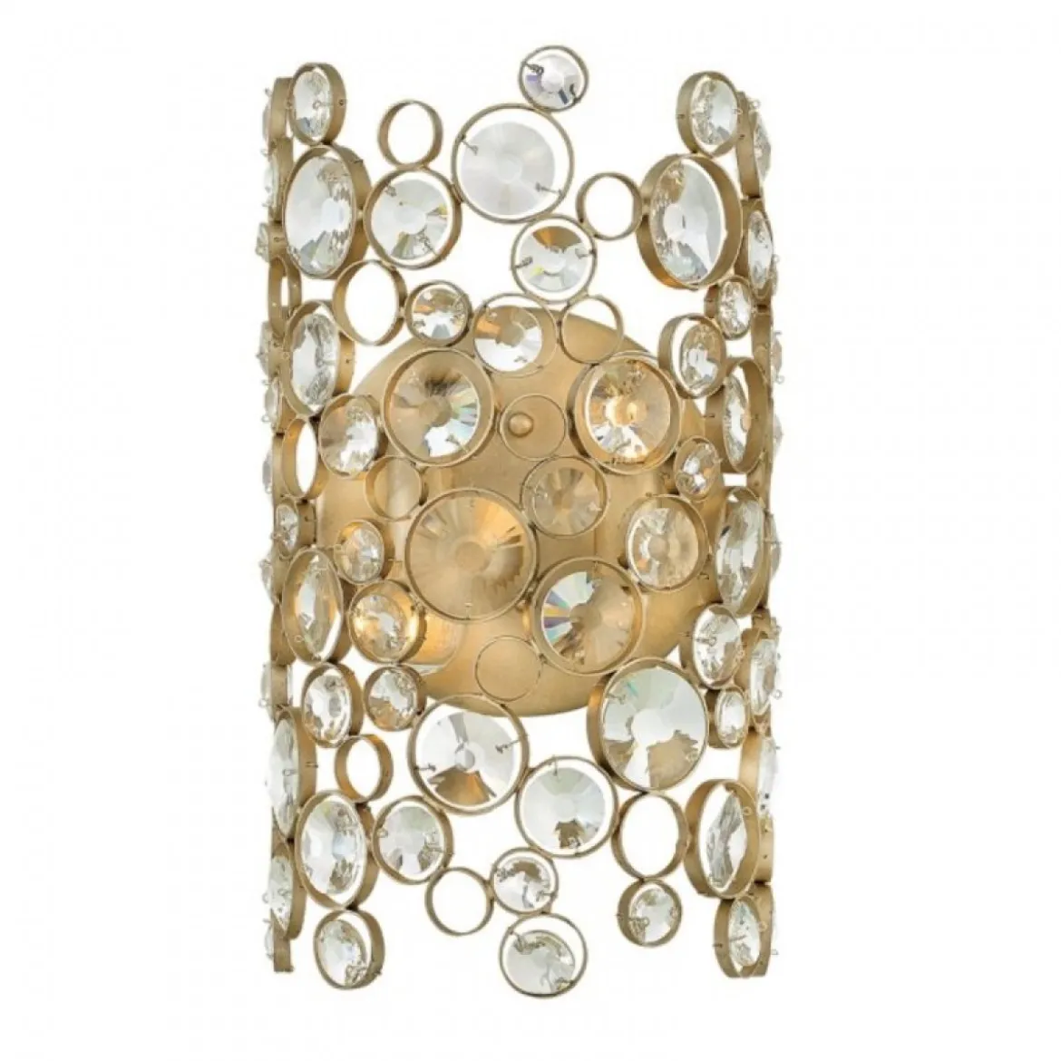 Elstead Lighting Anya 2-Light Wandleuchte 2-flammig Blattsilber E14