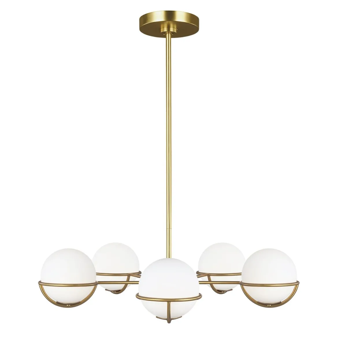 Elstead Lighting Apollo 5-Light Kronleuchter 5-flammig G9 messingfarben matt