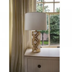Elstead Lighting Arabella 1-Light Tischleuchte Gold 1-flammig E27 70cm