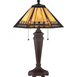 Elstead Lighting Arden Tischleuchte 2-Light Tiffany-Stil Bronze E27