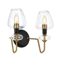 Elstead Lighting Armand 2-Light Wandleuchte Messing 2-flammig E14