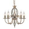 Elstead Lighting Artisan 5-Light Kronleuchter Messing gebürstet 5-flammig E14