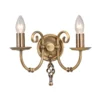 Elstead Lighting Artisan 2-Light Wandleuchte Messing 2-flammig E14