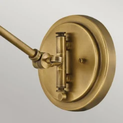 Elstead Lighting Arti 1 Wandleuchte Traditionelles Messing natürlicher Rattanschirm