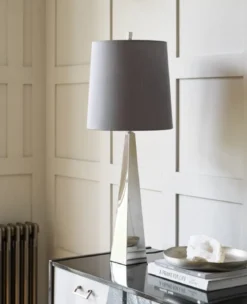 Elstead Lighting Ascent 1-Light Tischleuchte Nickel poliert 1-flammig E27 79cm