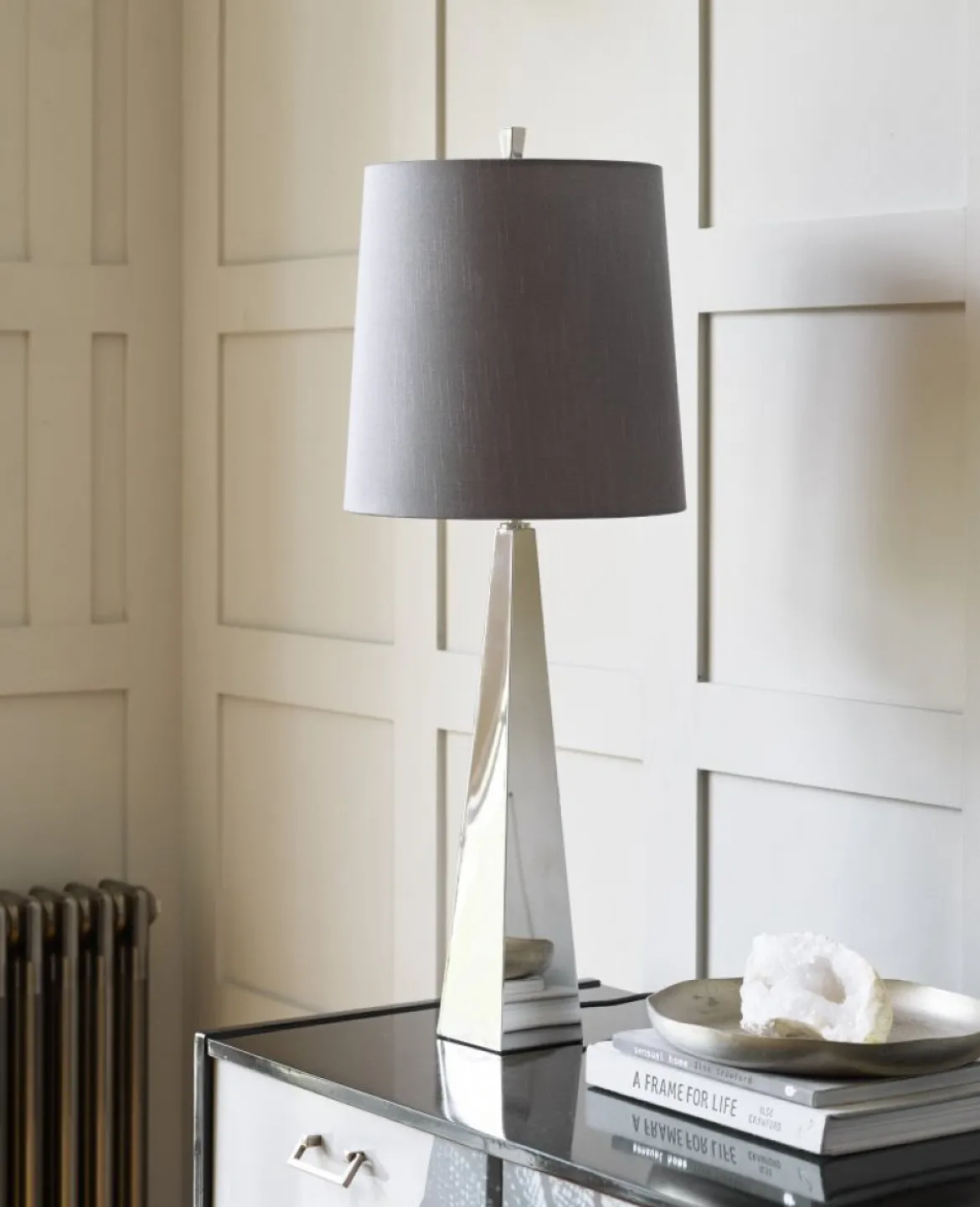 Elstead Lighting Ascent 1-Light Tischleuchte Nickel poliert 1-flammig E27 79cm