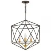 Elstead Lighting Astrid 3-Light Kronleuchter 3-flammig Bronze Schwarz E14