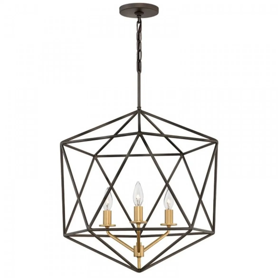 Elstead Lighting Astrid 3-Light Kronleuchter 3-flammig Bronze Schwarz E14