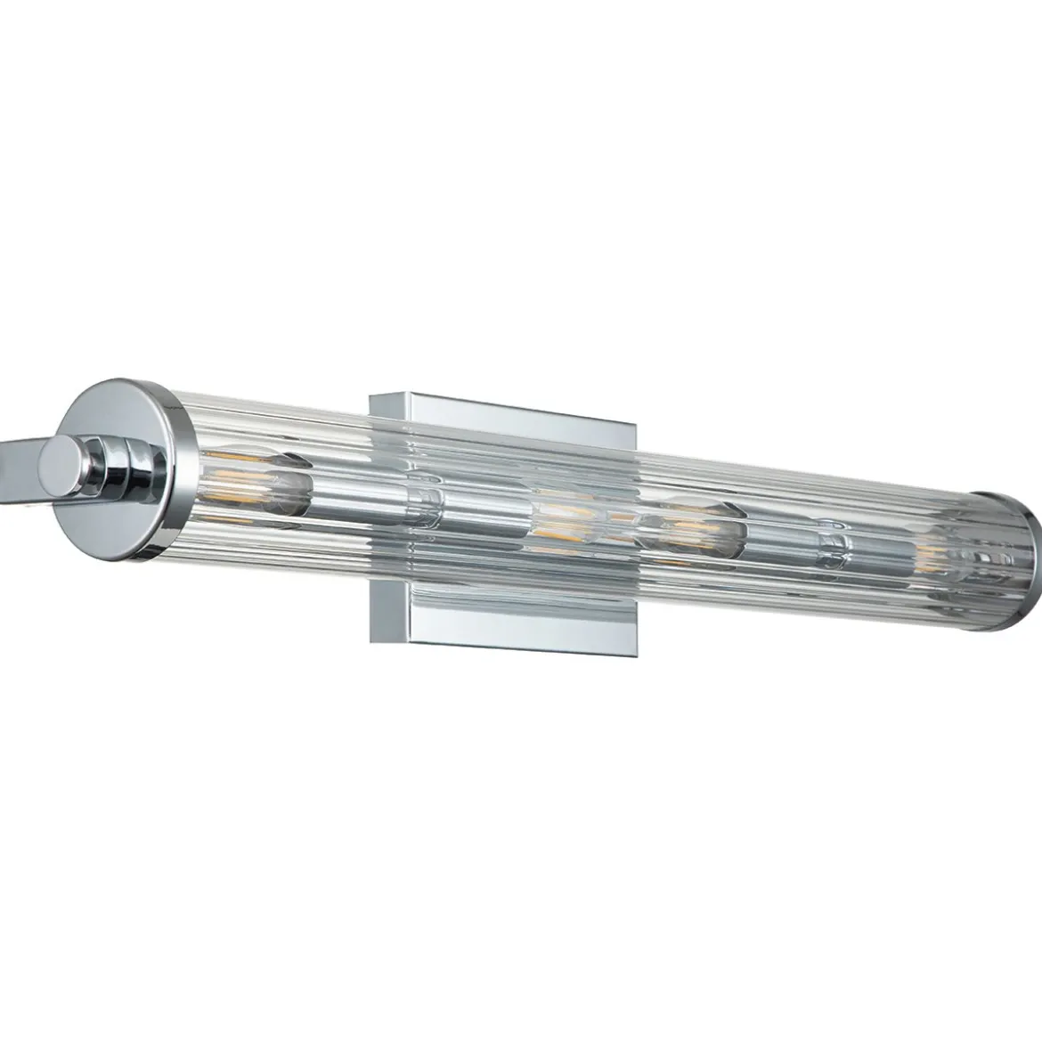 Elstead Lighting Azores Wandleuchte 4-Light Chrom poliert Klarglas 69cm IP44
